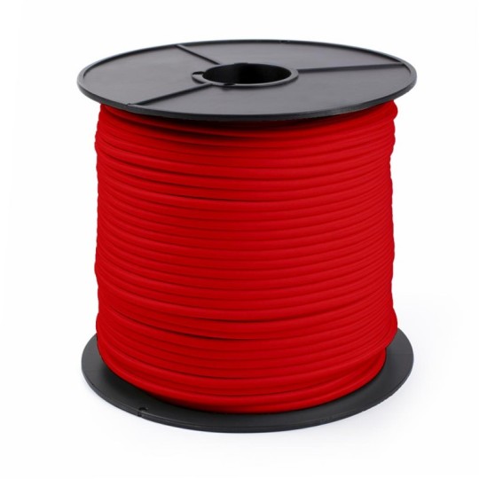 Cuerda elástica roja (PP), bobina de 100 m