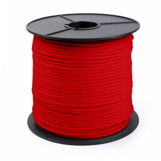 Red Polypropylene Elastic Cord, 100m Reel