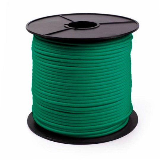 Green Fibrous Elastic Cord (PP), 100m Reel