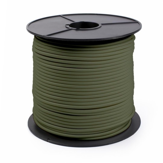 Cuerda elástica de alta elasticidad (PP) Verde OTAN, bobina de 100 m