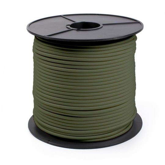 Olive Drab Elastic Cord High Elasticity (PP), 100m Reel