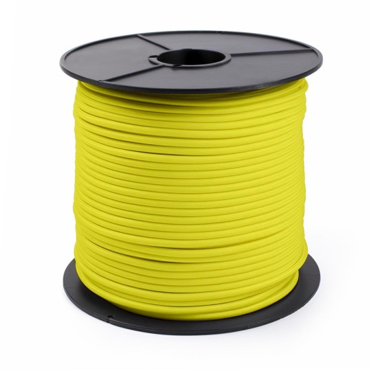 Yellow Elastic Cord (PP), 100m Reel