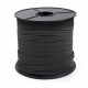 Black flat elastic bungee cord 100m reel in polypropylene