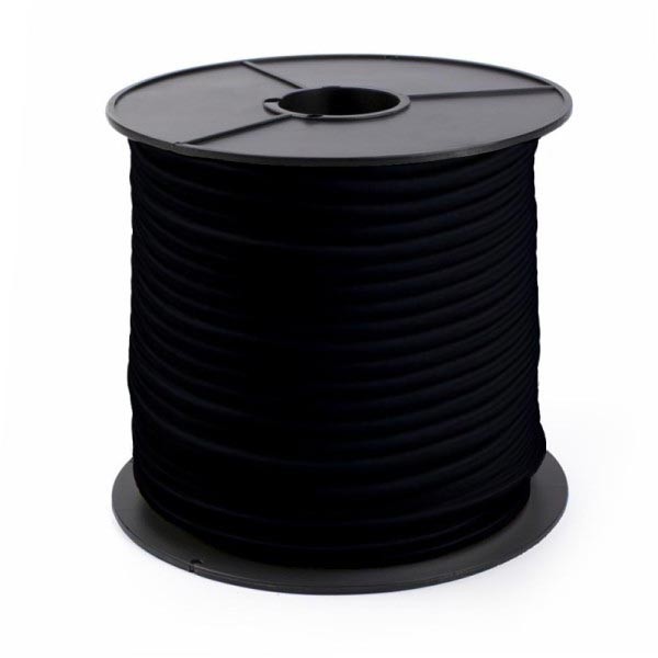 Corde élastique noire (PP), Ø 12mm, bobine 50m