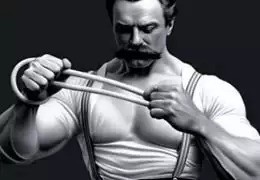 Eugen Sandow, pionier van bodybuilding en uitvinder van het elastiek